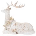 Sitting Reindeer Figurine with
