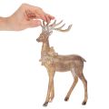 Decorative Polyresin Stag Figure with Antlers in Brown and Gold – 28cm | Floristik24.co.uk
