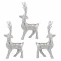 Floristik24 Decorative reindeer silver metal 6.5 × H12.5cm 3pcs