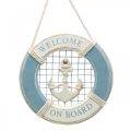 Floristik24 Maritime decoration, lifebuoy with anchor, decorative swimming ring Ø14cm