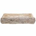 Floristik24 White washed wood planter box 45 × 19cm H10cm