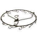 Floristik24 Decorative ring for hanging Ring with hook rust look Ø30.5cm