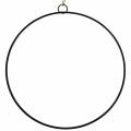 Floristik24 Deco ring for hanging black Ø50cm 3pcs