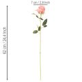Kunstblume Rose Long Stem Bundle 62cm 12pcs Pink | Floristik24.co.uk