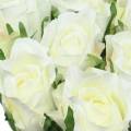 Floristik24 Rose white 42cm 12pcs