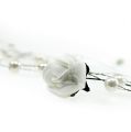 Floristik24 Rose garland with pearls white 135cm