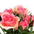 Floristik24 Rose bouquet in pink L26cm 3pcs
