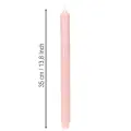 Rustic Taper Candles Dyed Through Pink 350/28mm Set of 4 | Floristik24.co.uk