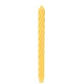 Floristik24 Yellow Rustic Twist Tapered Candles 350mm x 28mm Set of 4