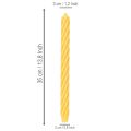 Yellow Rustic Twist Tapered Candles 350mm x 28mm Set of 4 | Floristik24.co.uk