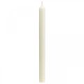 Floristik24 Rustic candles tall stick candles solid-colored white 350/28mm 4 pieces