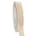 Floristik24 Velvet Ribbon 20mm Beige for Gift Wrapping and Crafts - 10m Roll