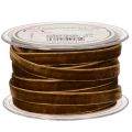 Decorative velvet ribbon, narrow, 10mm wide, 20m long, on a roll | Floristik24.co.uk