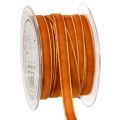 Floristik24 Velvet Ribbon for Decorating, 10mm Width, 20m Roll, Terracotta Orange