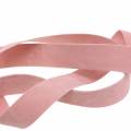 Floristik24 Velvet ribbon pink 25mm 7m
