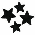 Floristik24 Scatter decoration stars velvet black 4/5cm 40p