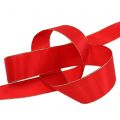 Floristik24 Satin ribbon red with gold edge 25mm 40m