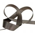 Floristik24 Satin ribbon with mica gray 10mm 20m