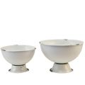 Floristik24 Cup bowl decorative cup white rust Ø15cm H10cm set of 2