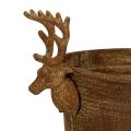 Oval Metal Rustic Reindeer