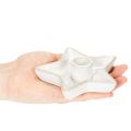 Ceramic Star Candle Holders White 12cm for Taper Candles Set of 2 | Floristik24.co.uk