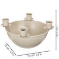 Modern Beige Candle Holder Bowl with Four Holders, 15cm Diameter  

```html
<h2>Modern Beige Candle Holder Bowl for Advent and Seasonal Decoration</h2>

<p>This stylish candle holder bowl in beige provides a simple yet elegant base for creating personalis | Floristik24.co.uk