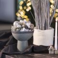 Potted Bowl on High Foot Round 18cm Light Green | Floristik24.co.uk