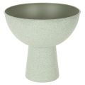 Floristik24 Metal Plant Bowl with Stand, 25cm, Green Granite Look