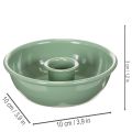 Taper Candle Holders Set of 2 Green Metal 10cm for Arrangements and Decorations | Floristik24.co.uk