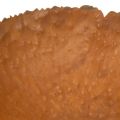 Round Metal Bowl with Rust Effect and Textured Surface, 20 cm | Floristik24.co.uk
