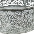 Floristik24 Decorative bowl metal gray white pattern Ø16/19.5/23.5cm set of 3