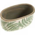 Floristik24 Plant bowl fern stoneware oval ceramic pot 20×10×13.5cm 2pcs