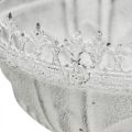 Floristik24 Cup bowl metal white decorative bowl antique look Ø15.5cm