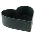 Floristik24 Bowl heart plastic decorative bowl anthracite 24/21cm set of 2