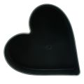 Floristik24 Bowl heart plastic decorative bowl anthracite 24/21cm set of 2