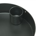 Floristik24 Decorative bowl with candle holder black metal Ø10.5cm 4pcs