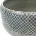 Floristik24 Ceramic vessel, bowl with basket pattern, plant bowl round Ø18cm