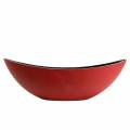 Floristik24 Decorative bowl oval red, black 38.5cm x 12.5cm H10cm