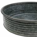 Floristik24 Zinc bowl round gray Ø23.5 / 27 / 31cm set of 3