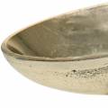 Floristik24 Bowl oval with foot Golden 20.5×8cm