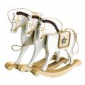Floristik24 Rocking horse to hang white wood H17cm 3pcs Christmas in vintage style