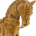 Floristik24 Decorative figure rocking horse wood Christmas golden, glitter 28 × 38 × 9,5cm