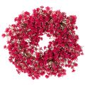 Floristik24 Artificial Gypsophila Wreath Pink Red 30cm