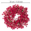 Artificial Gypsophila Wreath Pink Red 30cm | Floristik24.co.uk