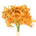 Floristik24 Artificial Orange Gypsophila Stems for Floral Arrangements, 30cm, Set of 10