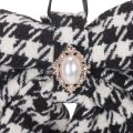 Checkered Fabric Bows with Brooch and Loop 24cm, Set of 2 | Floristik24.co.uk