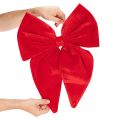 Red Velvet Bow 50cm Decorative Bow for Indoor Door or Window | Floristik24.co.uk