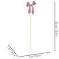 Wooden Bow Flower Picks 32cm Set of 12 in Red and Pink | Floristik24.co.uk