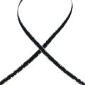 Floristik24 Ribbon gift ribbon strand black silver 3mm 100m