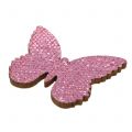 Floristik24 Decoration to control Butterfly Pink-Glitter 5/4 / 3cm 24pcs